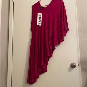 NWT. Pink Short Cotton Shawl Cover Top Blouse